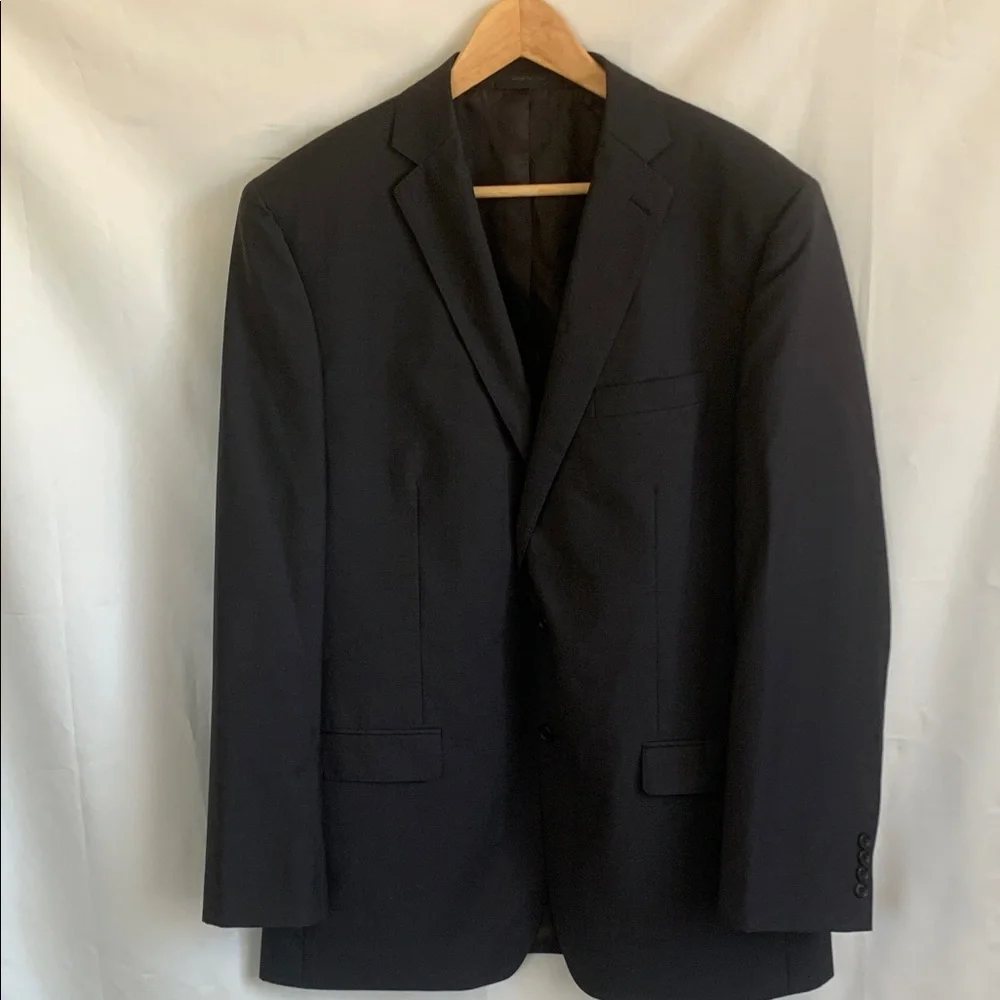 Calvin Klein Black Blazer 100% lightweight Wool 44L. - Picture 1 of 9